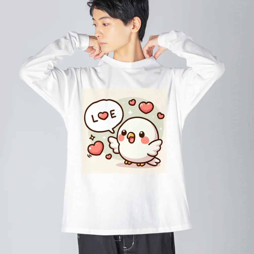 colorsの小鳥のラブちゃん Big Long Sleeve T-Shirt