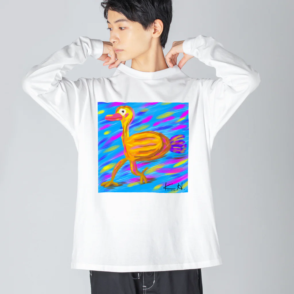 create_M2のアートなダチョウ Big Long Sleeve T-Shirt