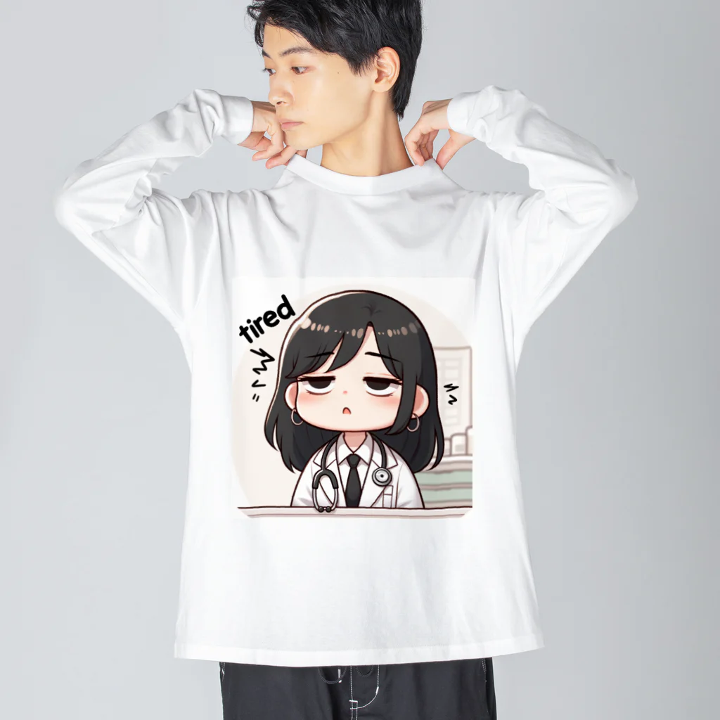 MIKAMIN SHOPのドクター♡感情日記（TIRED） Big Long Sleeve T-Shirt