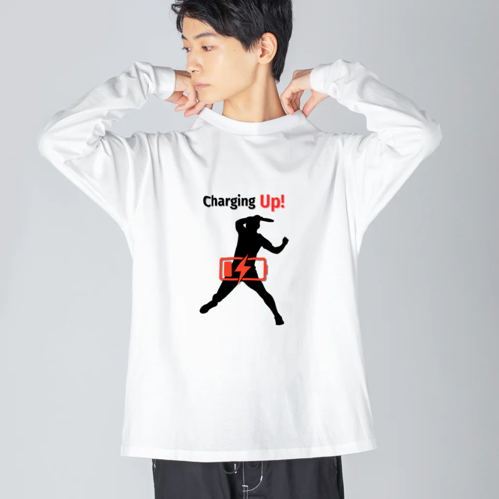 creative-power-labのCharging Up　卓球 ビッグシルエットロングスリーブTシャツ