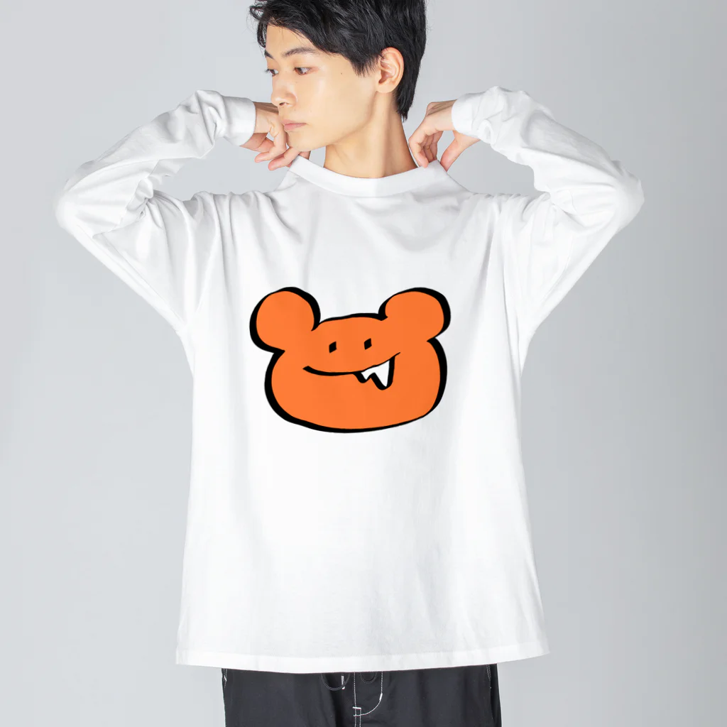 1000屋のカロリーベア ビッグシルエットロングスリーブTシャツ