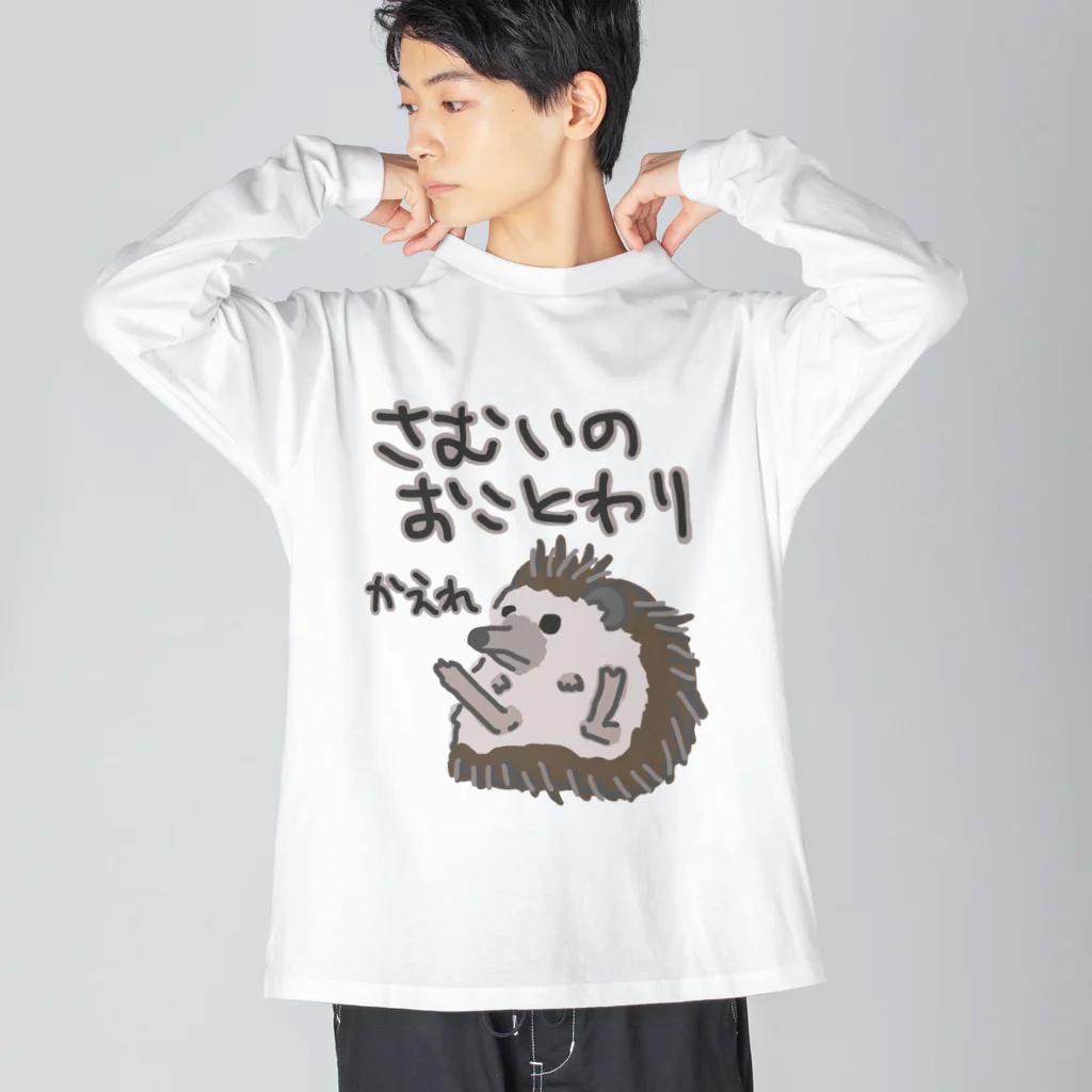 ミナミコアリクイ【のの】の寒いのお断り【ハリネズミ】 ビッグシルエットロングスリーブTシャツ