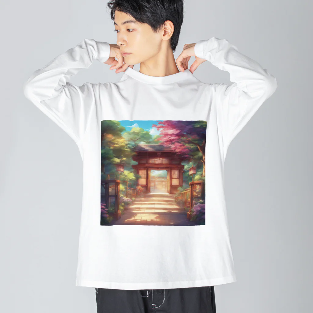 jampackの【風景】寺院 Big Long Sleeve T-Shirt