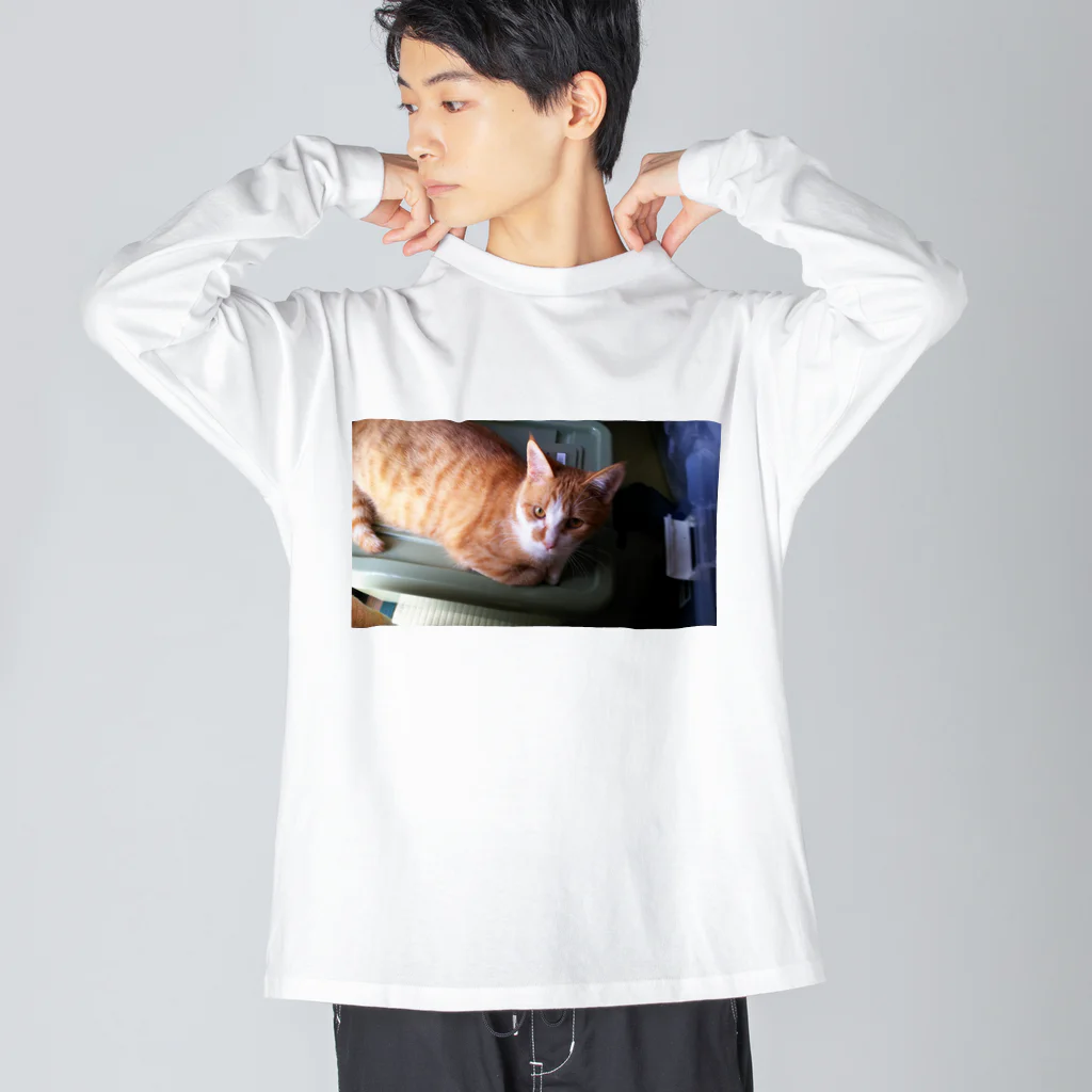 金運招福オフィシャルショップの金運招きネコのゆず Big Long Sleeve T-Shirt