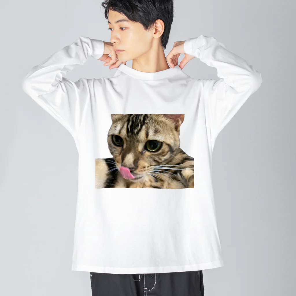 KYONDAのまんぞくごにゃん ビッグシルエットロングスリーブTシャツ