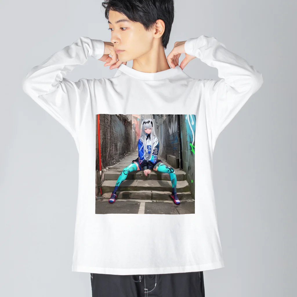 shiba9のパンクガール Big Long Sleeve T-Shirt