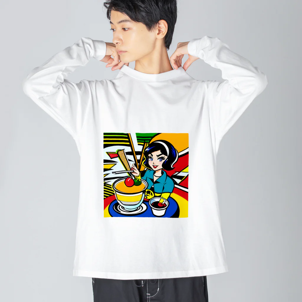 あかいはちの南国スイーツ Big Long Sleeve T-Shirt