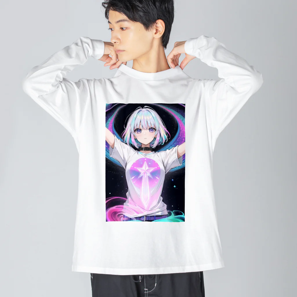 ほっこりアニメマートのかわいいイラストグッズ ビッグシルエットロングスリーブTシャツ