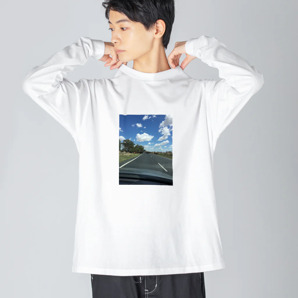 YASUE ABE JPのSend your location ビッグシルエットロングスリーブTシャツ