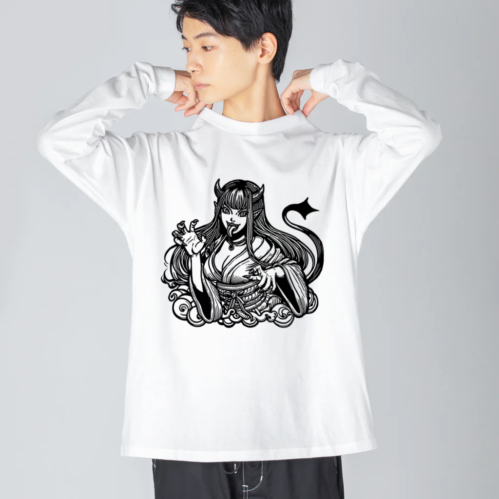 UNchan(あんちゃん)    ★unlimited chance★の鬼姫 WET Big Long Sleeve T-Shirt