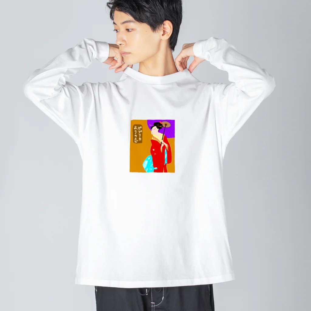 POLC＆coの浮世絵風絵画 ビッグシルエットロングスリーブTシャツ