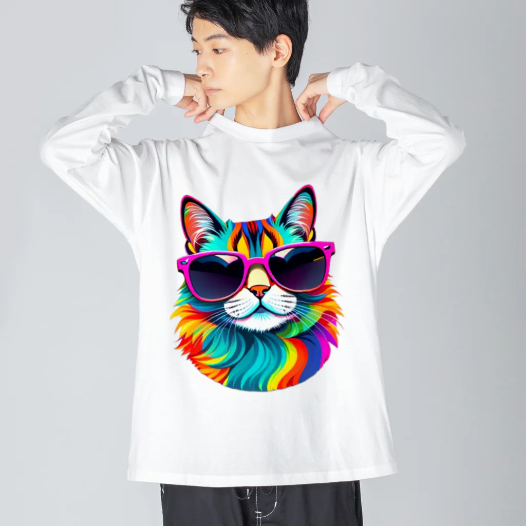 629_CAT_ARTのグラカラキャット2 Big Long Sleeve T-Shirt