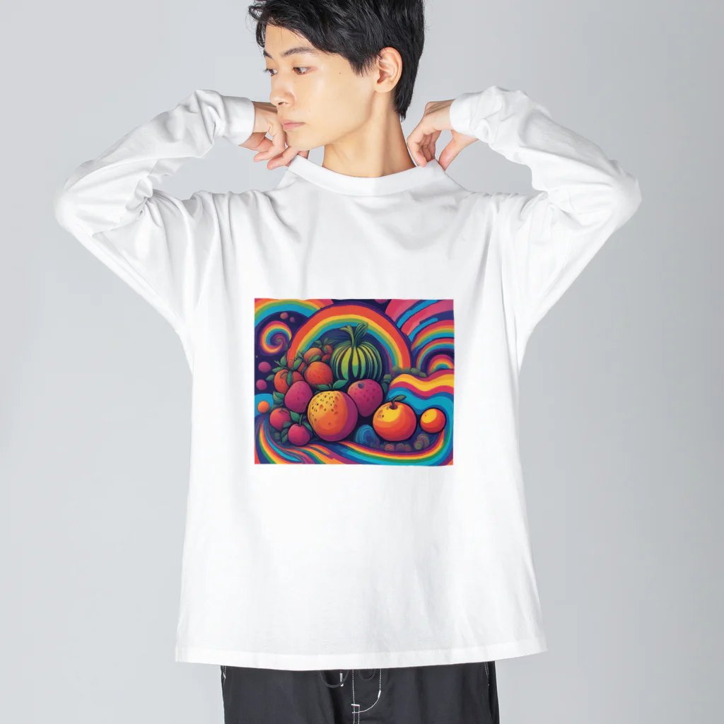 とりデザイン事務所の南国フルーツに見える？ Big Long Sleeve T-Shirt