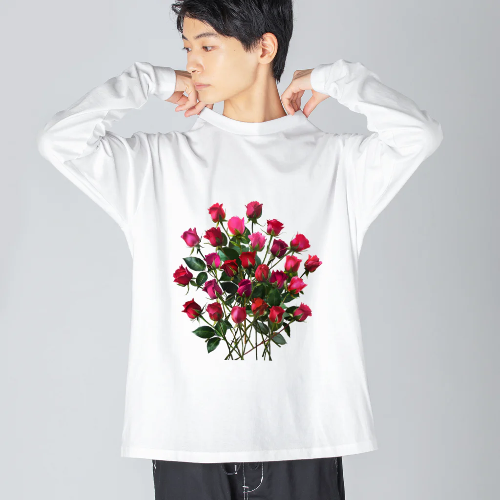 24_Redpink  visual calendarのRedpink 26 Roses ビッグシルエットロングスリーブTシャツ