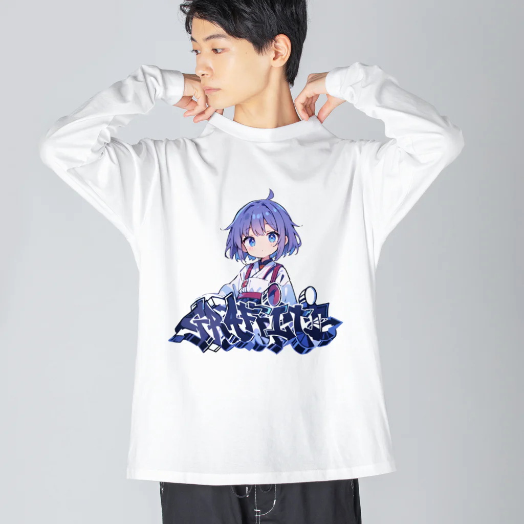 kawaii女の子専門ショップのストリート女の子 ビッグシルエットロングスリーブTシャツ