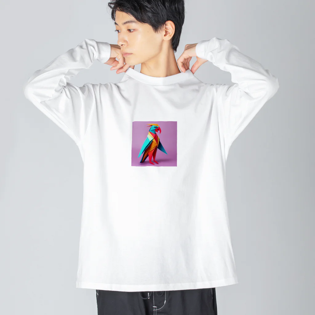 SUNAPPYのオウムの新しいファッションデザイナー Big Long Sleeve T-Shirt