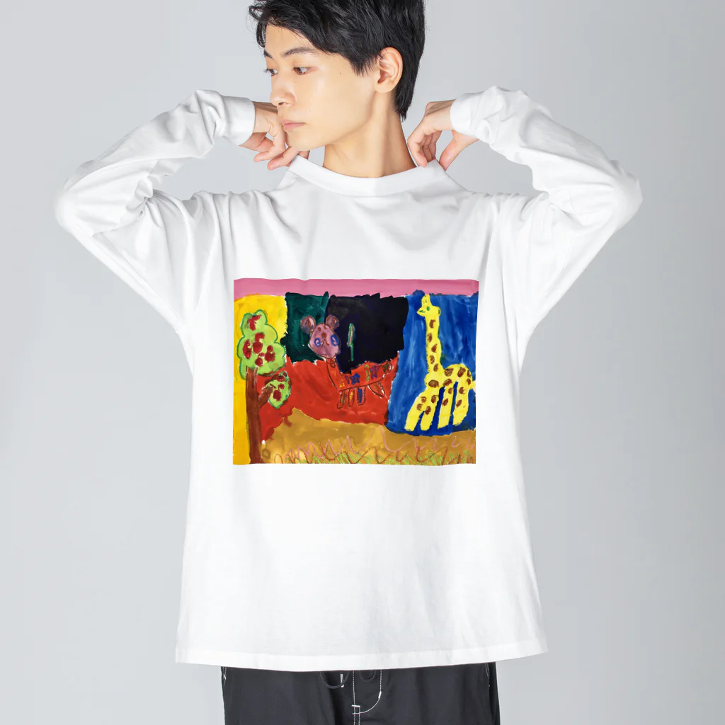 BWfamilyの夜のサバンナ ビッグシルエットロングスリーブTシャツ