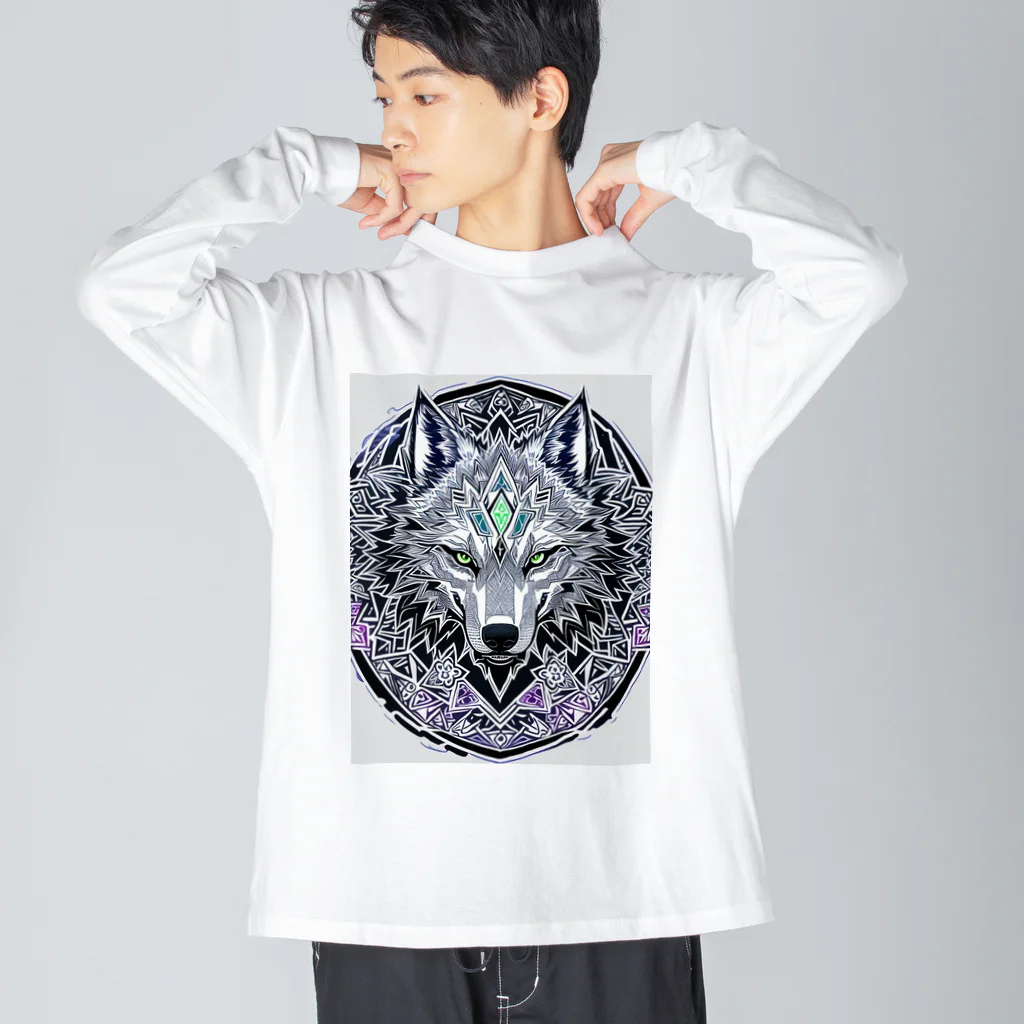 ZZRR12の月光の守護者、狼の紋章 Big Long Sleeve T-Shirt