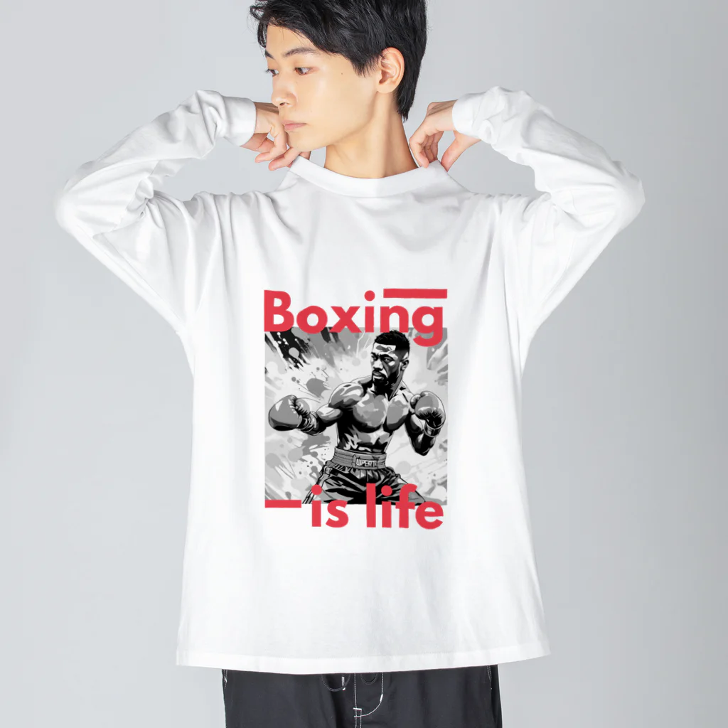 R&N Photographyのボクシングは人生だ ビッグシルエットロングスリーブTシャツ