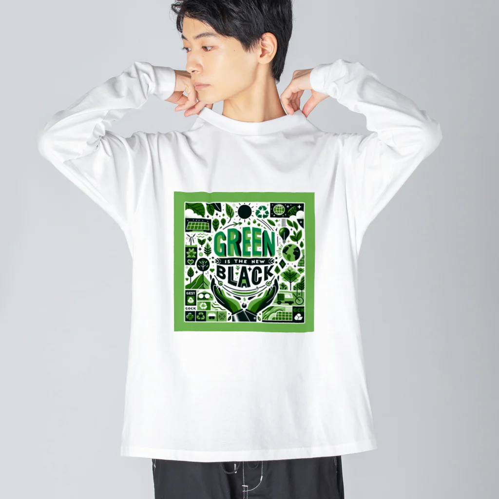 jacoeのGreen is the New Black ビッグシルエットロングスリーブTシャツ