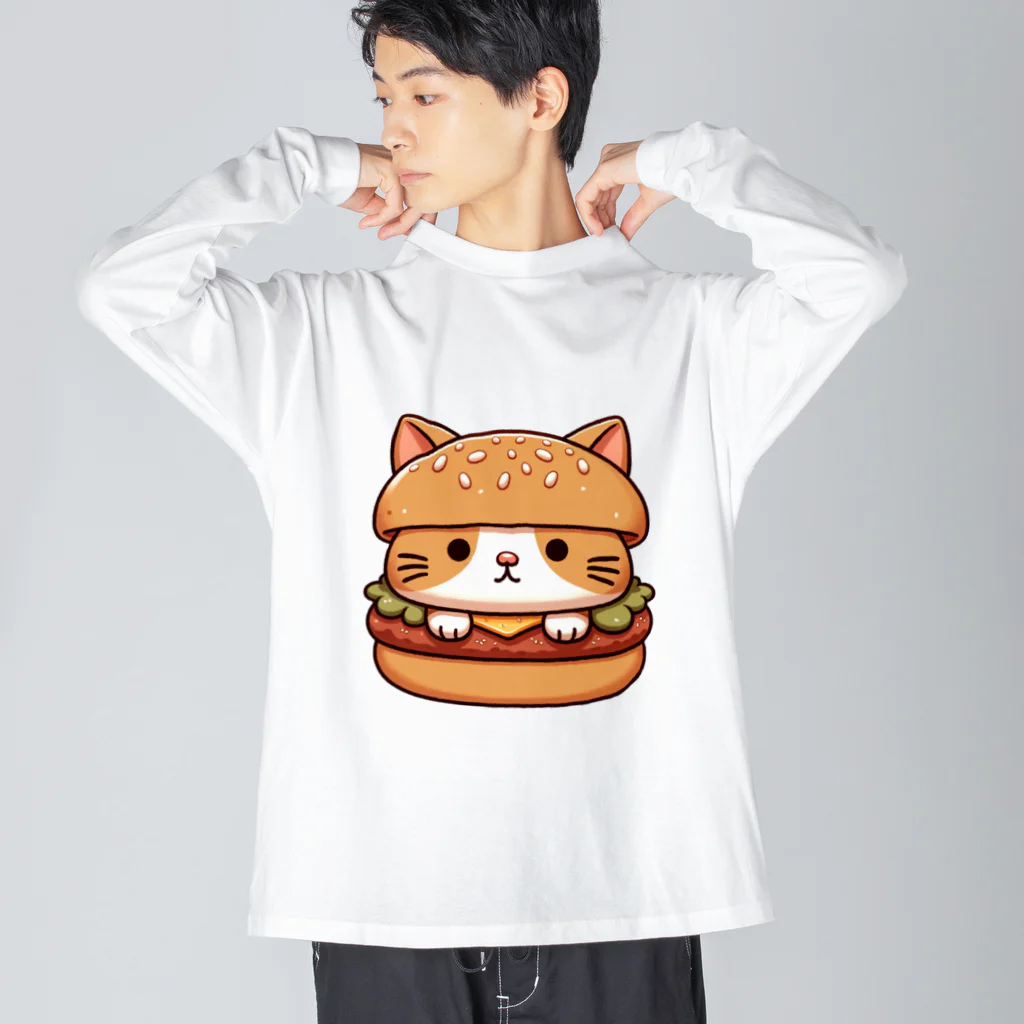 ゆるきゃら製作所の猫バーガー Big Long Sleeve T-Shirt