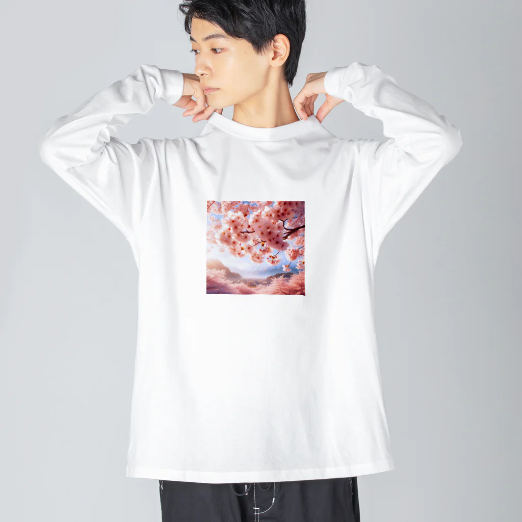 終わらない夢🌈の美しい桜🌸 Big Long Sleeve T-Shirt