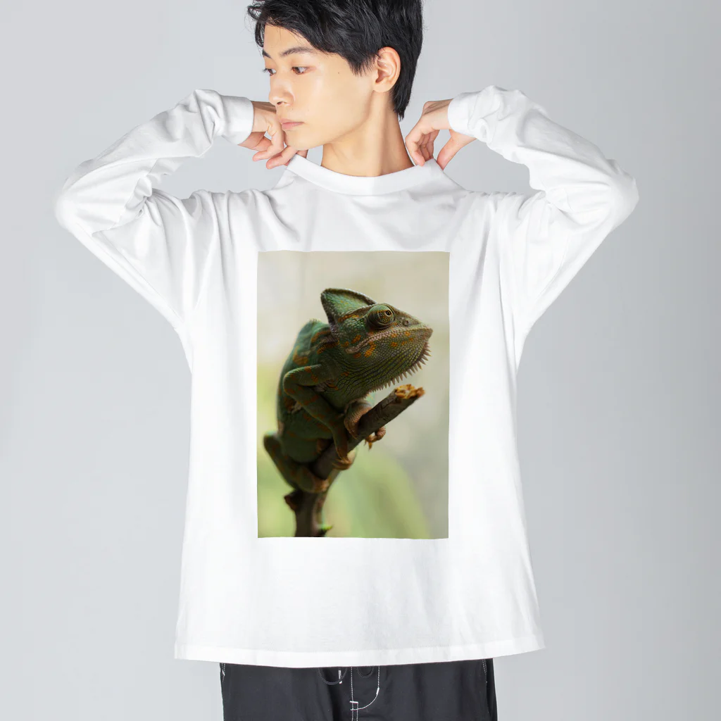 可愛い動物のカメレオン Big Long Sleeve T-Shirt