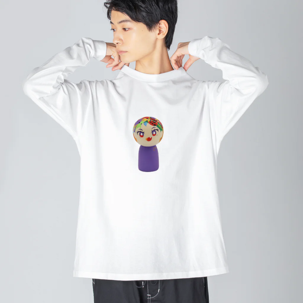 こけしガールズのこけしガールズ　あけびちゃん ビッグシルエットロングスリーブTシャツ