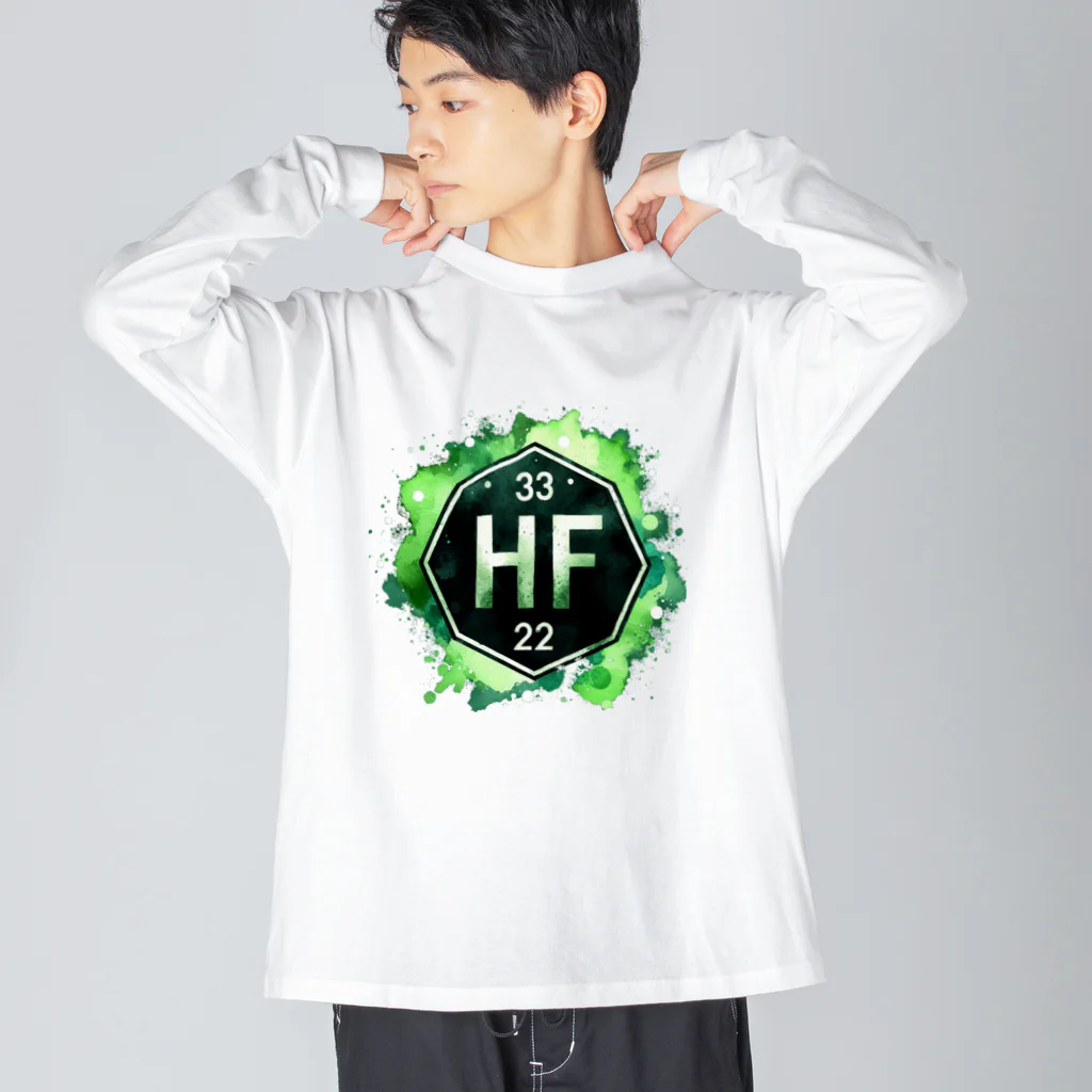 science closet（科学×ファッション）の元素シリーズ　~ハフニウム Hf~ ビッグシルエットロングスリーブTシャツ