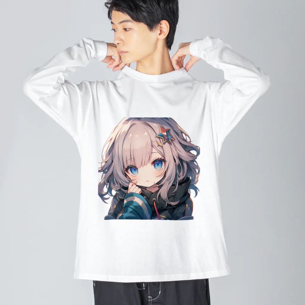 honoka_tの見つめる美少女 ビッグシルエットロングスリーブTシャツ