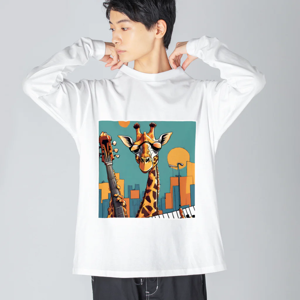 shigeグッズ工房のジャズジラフ Big Long Sleeve T-Shirt