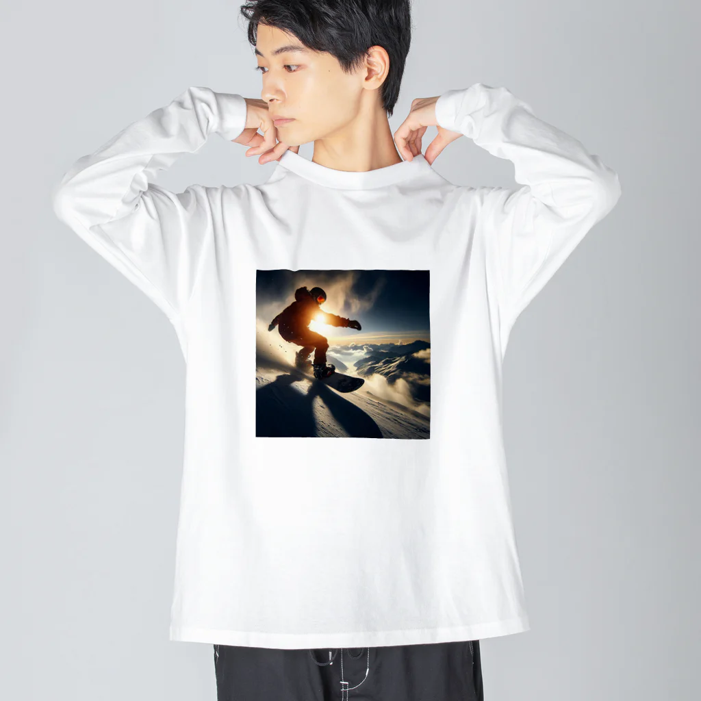 終わらない夢🌈のスノボ🏂❄ ビッグシルエットロングスリーブTシャツ