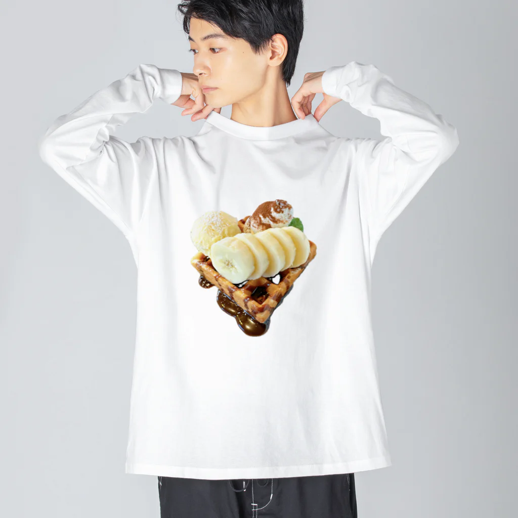 ちびえりshopのベルギーバナナチョコワッフル ビッグシルエットロングスリーブTシャツ