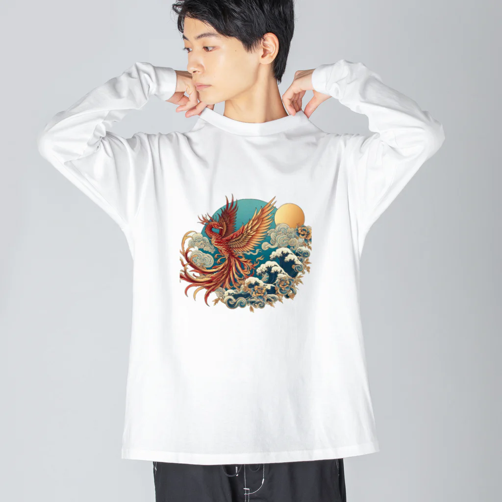 雲華堂の鳳凰 ビッグシルエットロングスリーブTシャツ