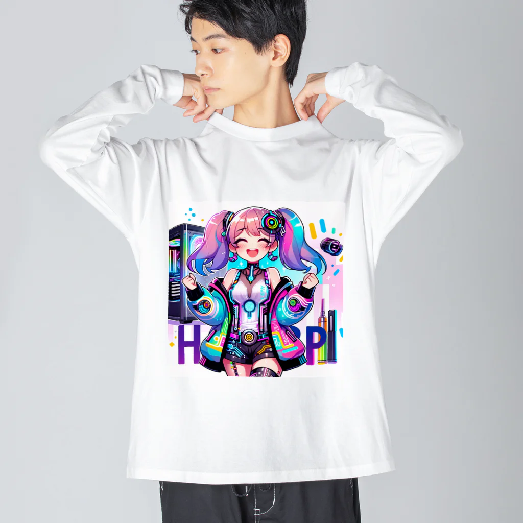 iSysのゲーミング少女ピーシースリー ビッグシルエットロングスリーブTシャツ