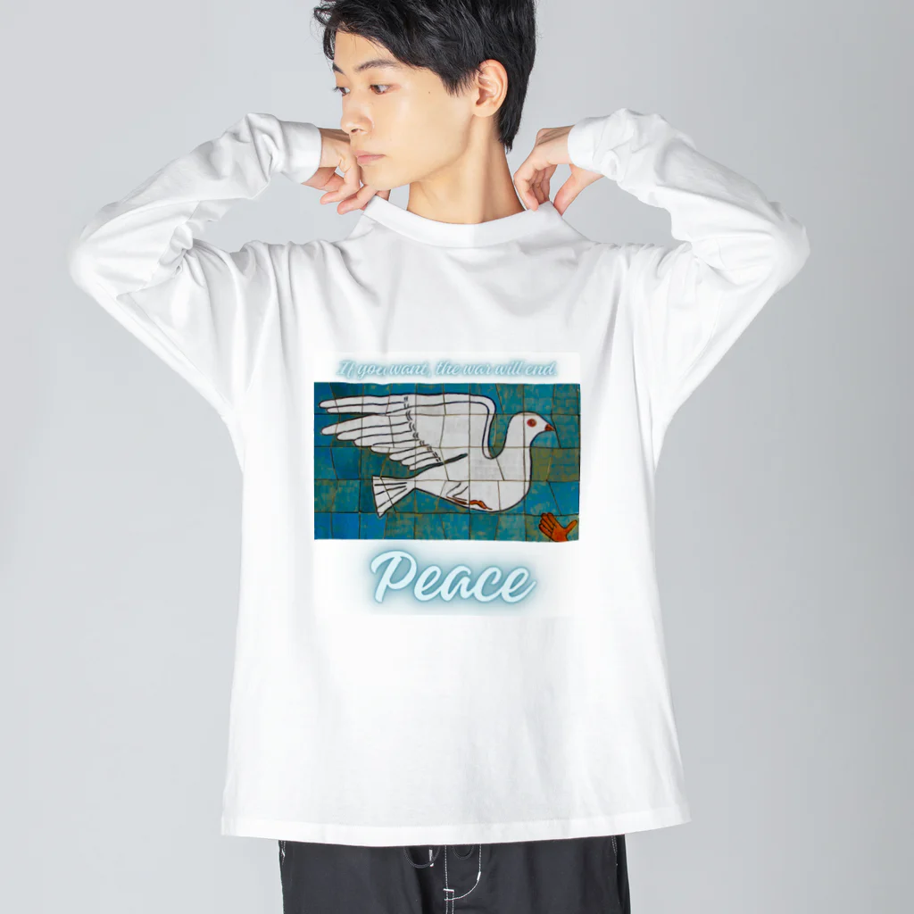 Earth-HarmonyのPeace　平和の鳩 Big Long Sleeve T-Shirt