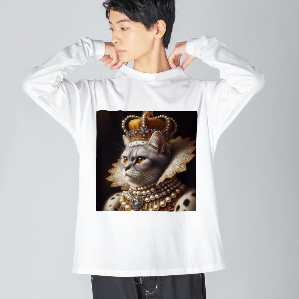 esmeralda64の真珠ねこ　ジョージ3世 Big Long Sleeve T-Shirt