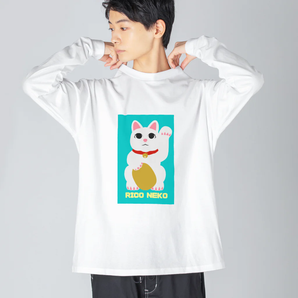 rico39rico39のオリジナルまねきねこキャラクターRICONEKOが登場！ ビッグシルエットロングスリーブTシャツ