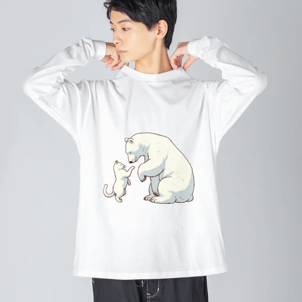 shopi9pi9のシロネコとシロクマ Big Long Sleeve T-Shirt