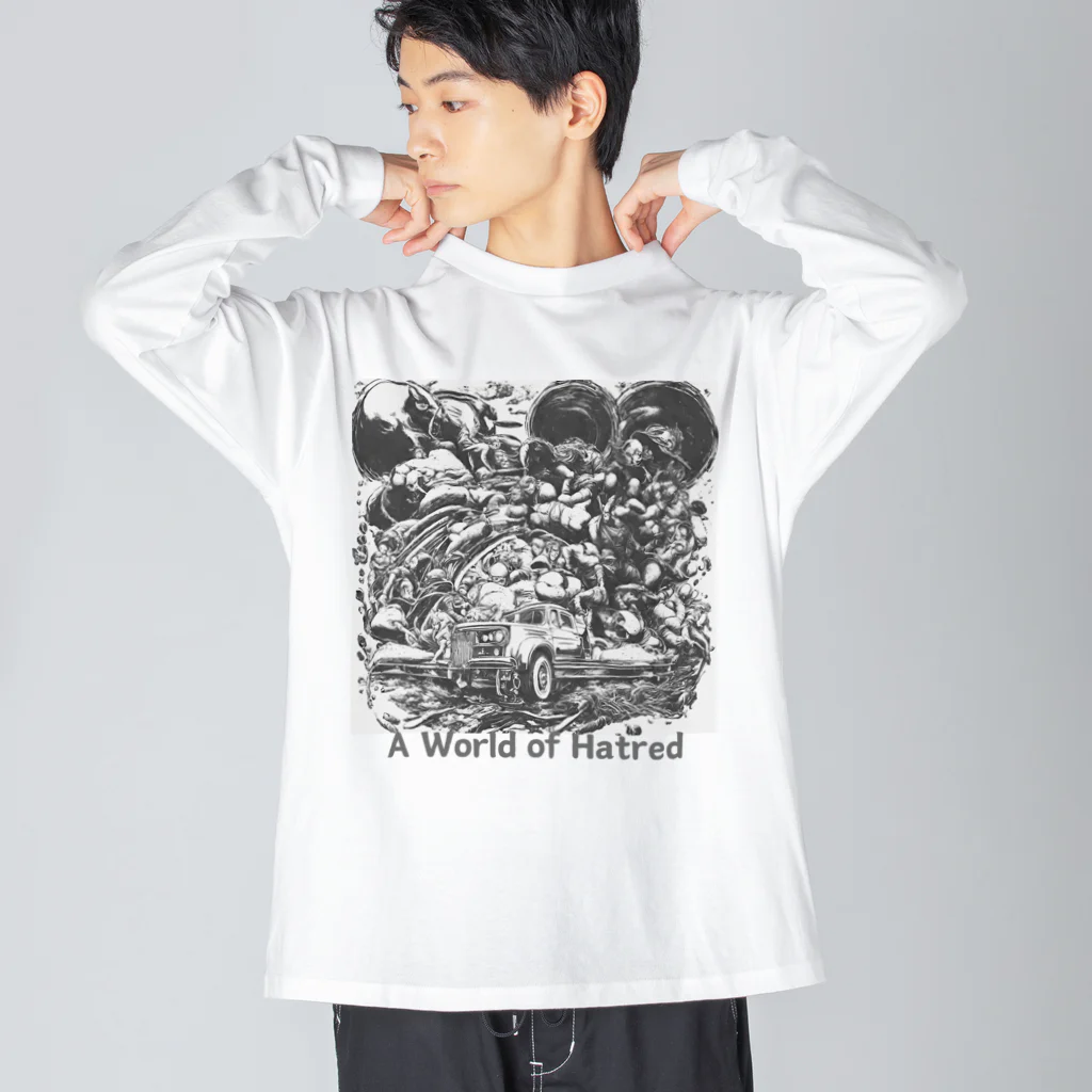 yumekauのA World of Hatred Big Long Sleeve T-Shirt