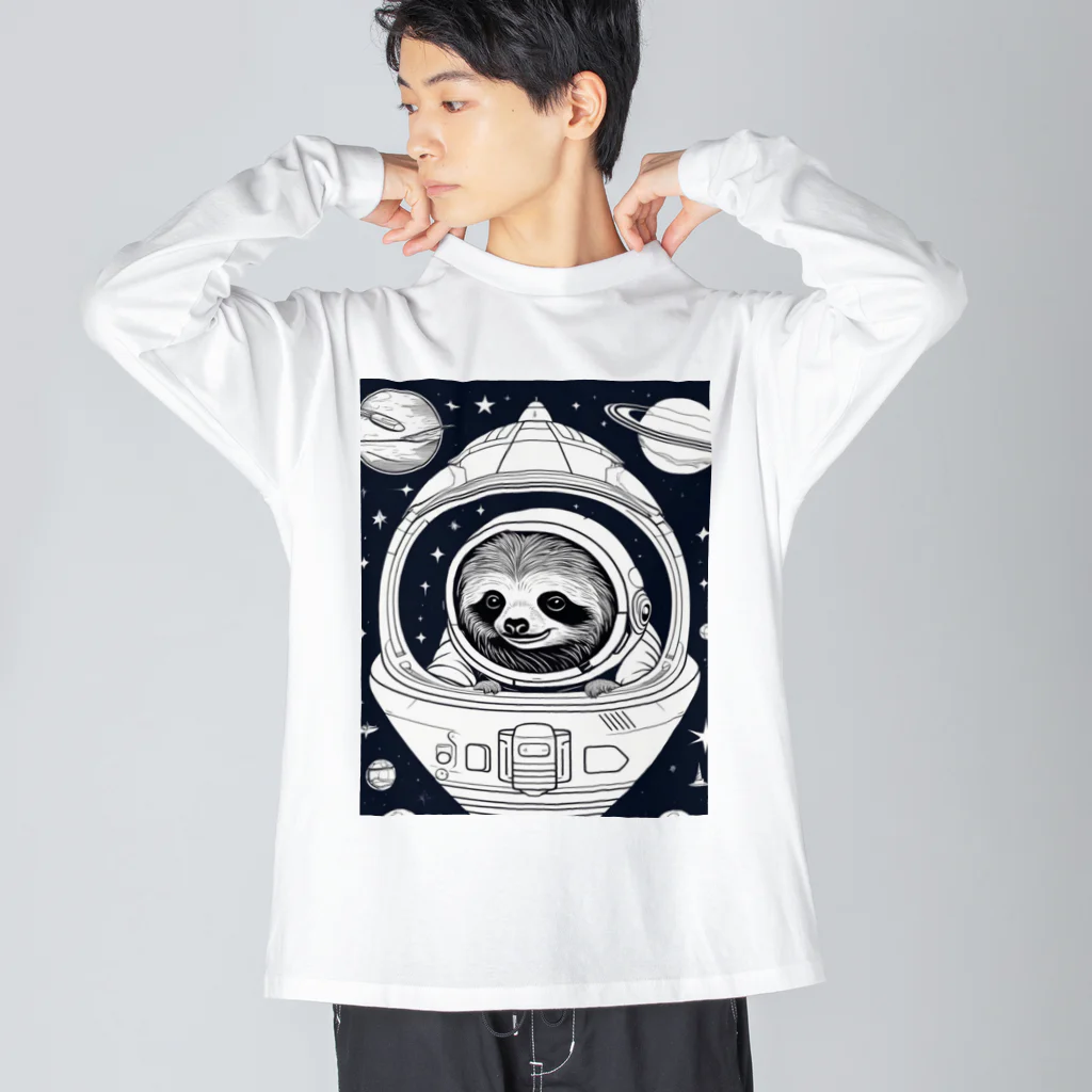 ininicoの宇宙旅行ナマケモノ Big Long Sleeve T-Shirt