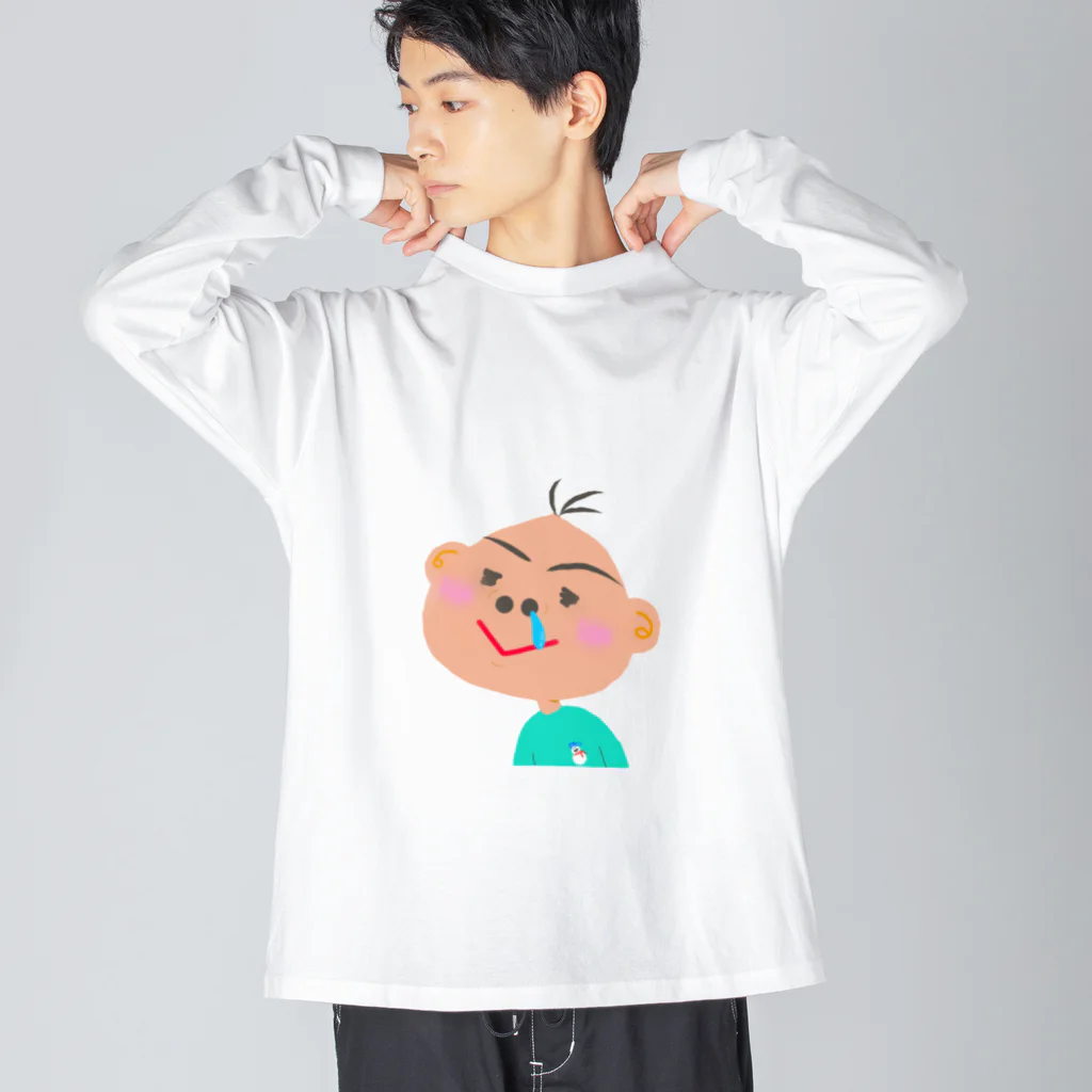 ザ☆めんまのお店の笑太郎（えみたろう） ビッグシルエットロングスリーブTシャツ