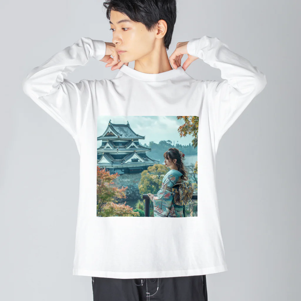 AQUAMETAVERSEの岐阜城から平和をもたらす姫 アメジスト 2846 ビッグシルエットロングスリーブTシャツ