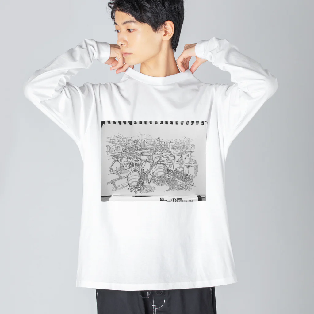 OASIS TOWNのコンビナートアート Big Long Sleeve T-Shirt