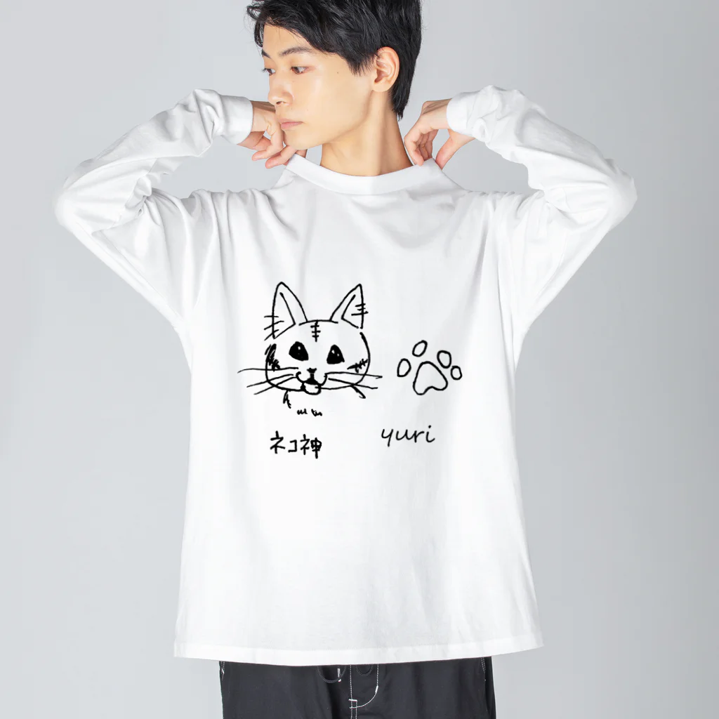 yuritomeのネコ神　(チャーちゃん)　ユリ作品２ Big Long Sleeve T-Shirt