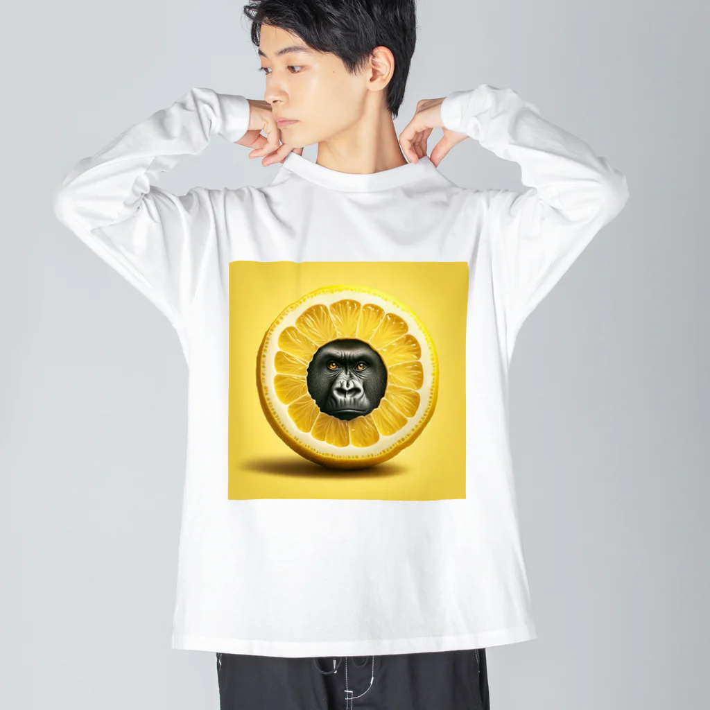 ゴリラショップのThe Mighty Gorilla Lemon  ビッグシルエットロングスリーブTシャツ