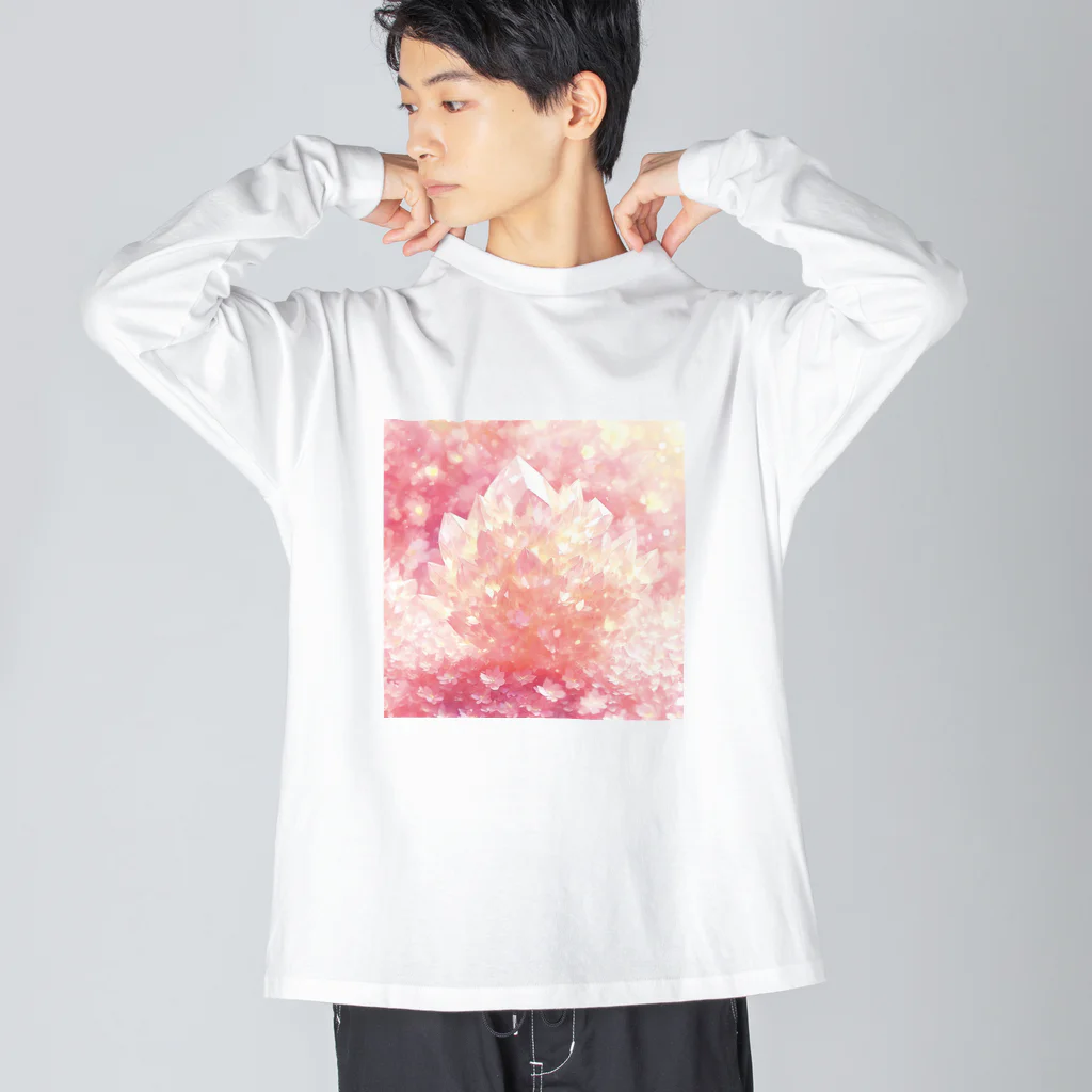 アリエルの空想鉱物店 "Arier's Imaginary Mineral Shop"の空想鉱物〈さくらⅠ〉 ビッグシルエットロングスリーブTシャツ