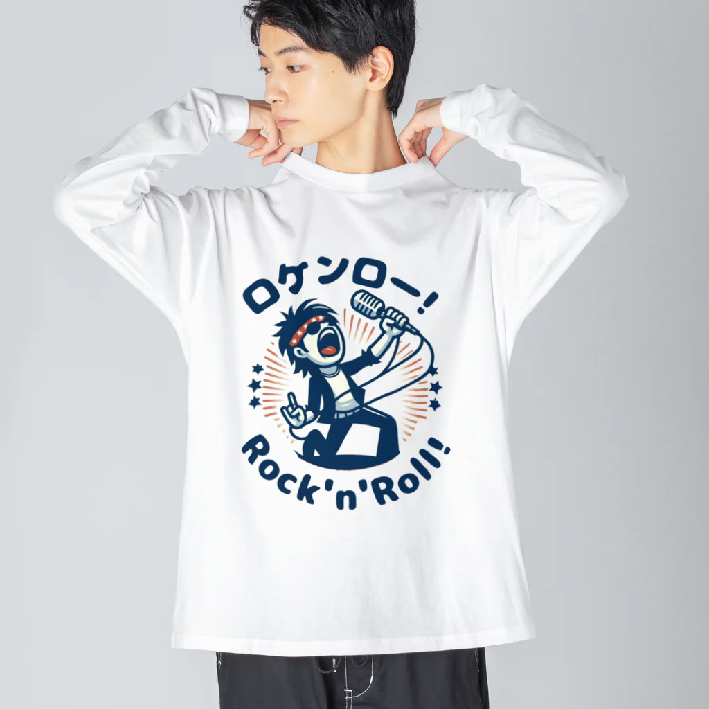 ロック堂のロケンロー ビッグシルエットロングスリーブTシャツ