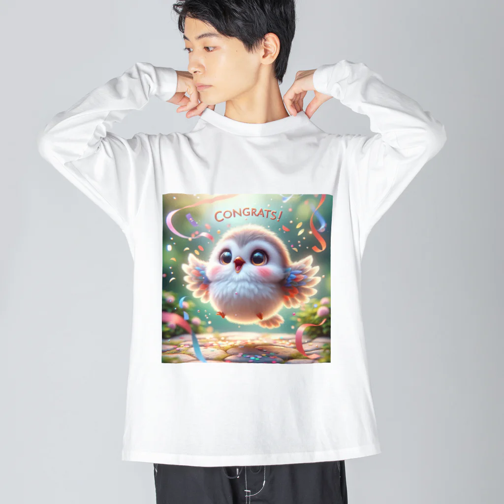 mimikkyu322のCngrats　Bird Big Long Sleeve T-Shirt