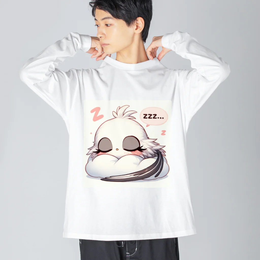 mimikkyu322のLong-tailed Tit 7 ビッグシルエットロングスリーブTシャツ